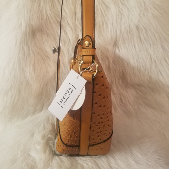 MUSTARD EMBOSSED TALL HOBO SET - Picture 5 of 12